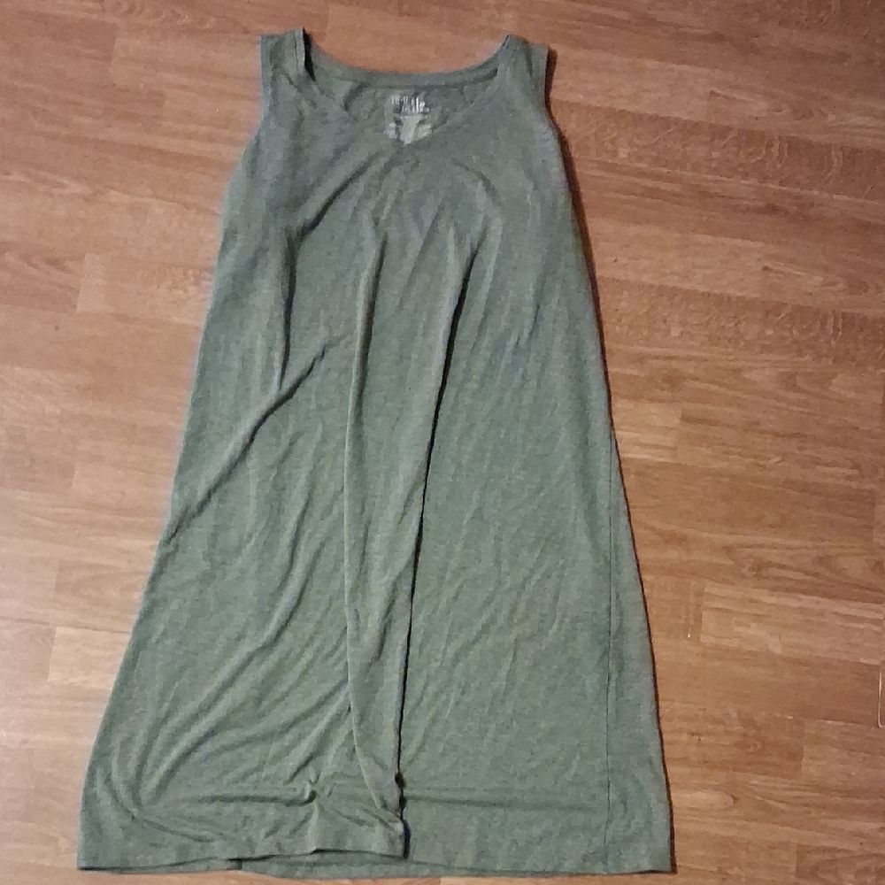 Time and Tru Olive Tank Top